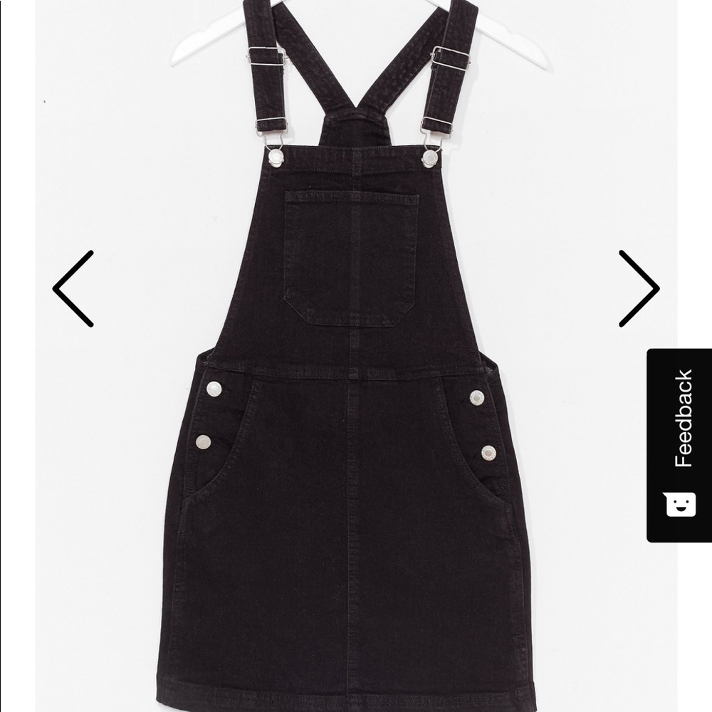 NWT- NastyGal denim overall dress